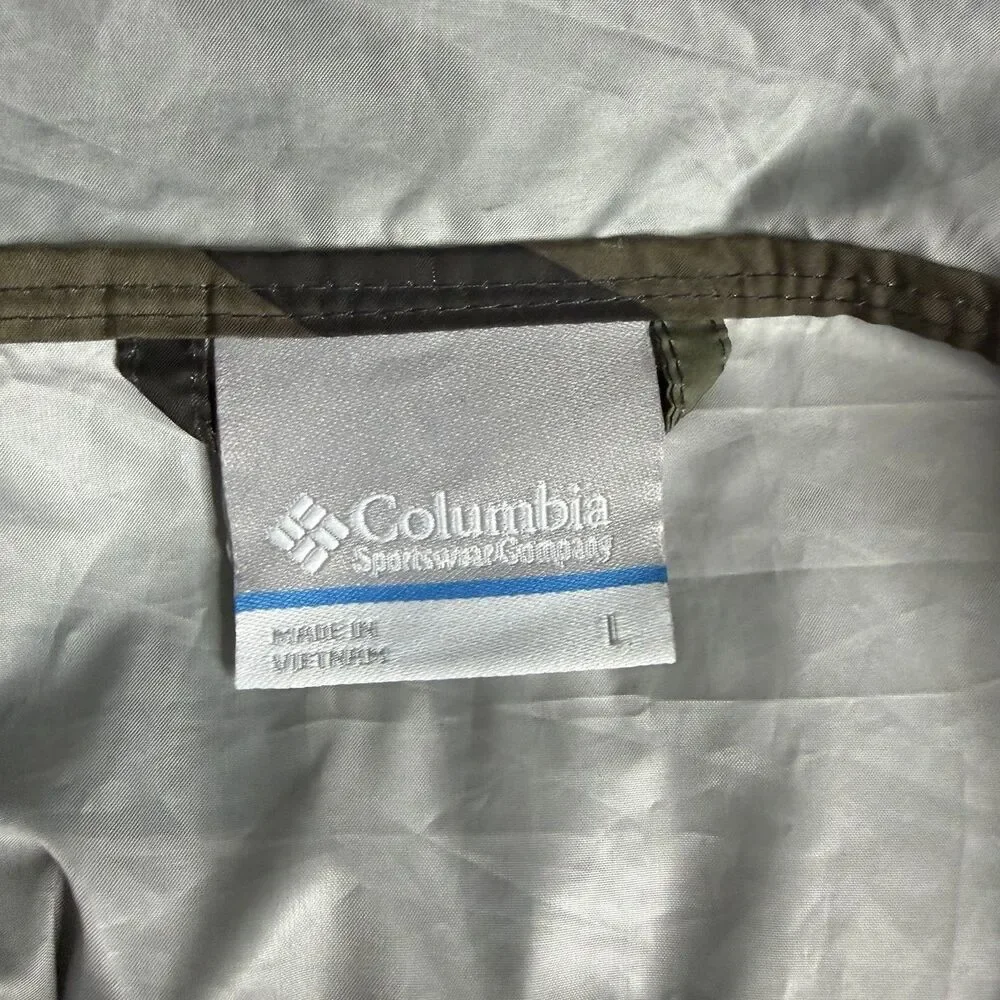 Columbia Flash Forward Windbreaker Woodland Camo Jacket Men’s Large Outdoor